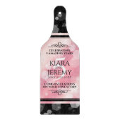 Planche À Découper Élégant 5ème anniversaire Mariage de quartz Rose (Devant)