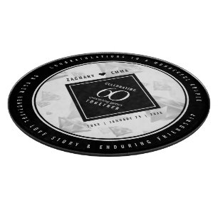 Planche À Découper Élégant 60e anniversaire de Mariage de diamant