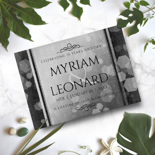 Planche À Découper Élégant 70e anniversaire de Mariage Platinum