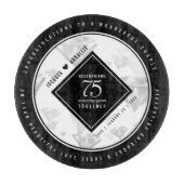 Planche À Découper Élégant 75e anniversaire de Mariage de diamant (Devant)