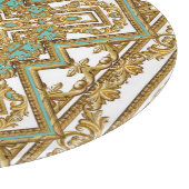 Planche À Découper Elégant baroque doré, design ornemental. (Coin)