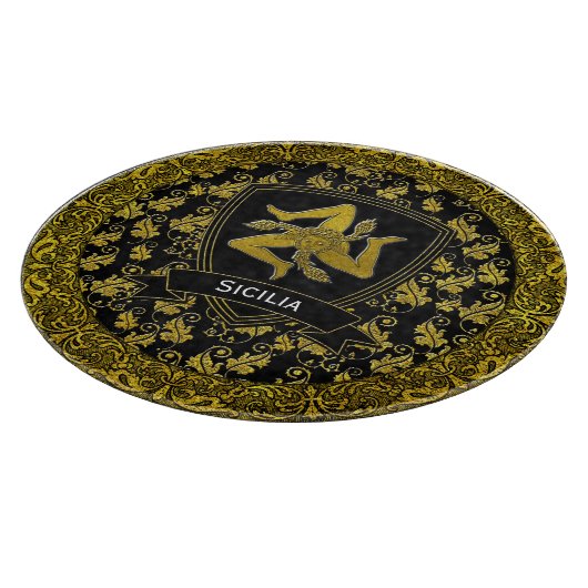 Planche À Découper Élégant baroque sicilien Trinacria (Coin)