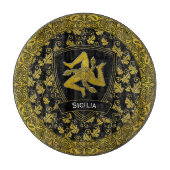 Planche À Découper Élégant baroque sicilien Trinacria (Devant)