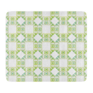 Planche À Découper Elégant Bleu Vert Gem Look Verre Cuisine