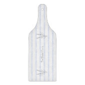 Planche À Découper Elegant Blue Stripes Farm Chic Board (Devant)