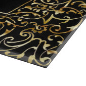 Planche À Découper Elégant cadeau hébreu noir et or Shabbat Challah (Coin)