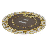 Planche À Découper Elégant cadre circulaire doré (Coin)