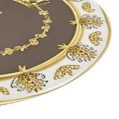 Planche À Découper Elégant cadre circulaire doré (Coin)