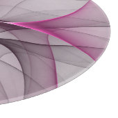 Planche À Découper Elégant Chaos Moderne Abstrait rose Fractal Art (Coin)