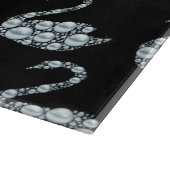 Planche À Découper Elégant cygne Pearl bleu sur Arrière - plan noir (Coin)