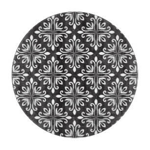 Planche À Découper Élégant Damas : Art déco floral