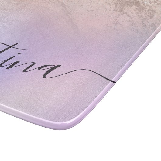 Planche À Découper Elégant dégradé moderne rose or parties scintillan (Coin)