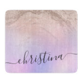 Planche À Découper Elégant dégradé moderne rose or parties scintillan (Devant)