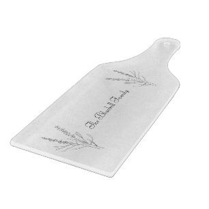 Planche À Découper Elegant Farm Floral Flowers Text Cutting Board