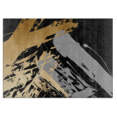 Planche À Découper élégant faux or et gris bracelet (Devant)