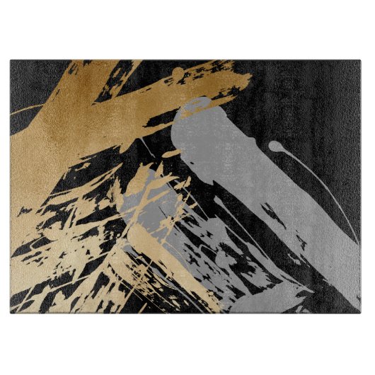 Planche À Découper élégant faux or et gris bracelet (Devant)