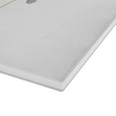 Planche À Découper Élégant feuillage de verdure Monogramme doré (Coin)