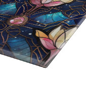 Planche À Découper Élégant Lotus Faux Rose Motif en verre tendu (Coin)