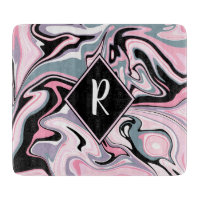 Elégant marbre coloré rose violet bleu noir