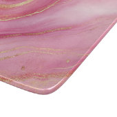Planche À Découper Élégant marbre rose et or (Coin)