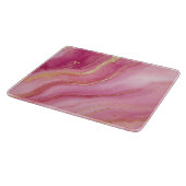 Planche À Découper Élégant marbre rose et or (Coin)