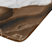 Planche À Découper Elégant Mocha Brown Agate Gold Parties scintillant (Coin)