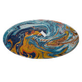 Planche À Découper Élégant Monogramme bleu or (Coin)