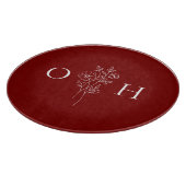 Planche À Découper Élégant monogramme floral de Boho (Coin)