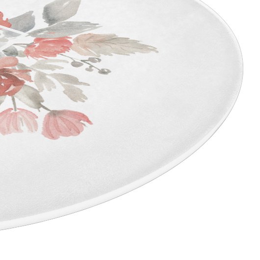 Planche À Découper Élégant Monogramme rose pâle Dusty (Coin)