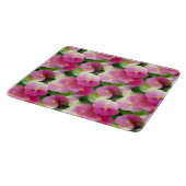 Planche À Découper Élégant Motif à fleurs rose et blanc Impatiens (Coin)