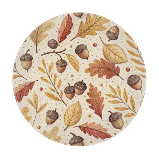 Planche À Découper Élégant Motif Automne (Devant)