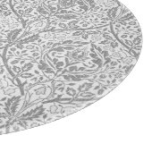 Planche À Découper Élégant motif floral gris (Coin)