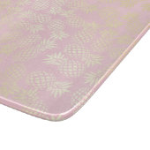 Planche À Découper Élégant motif moderne d'ananas et d'or rose (Coin)
