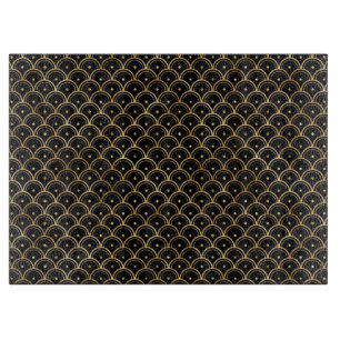 Planche À Découper Élégant noir et or Art Déco vintage des années 192
