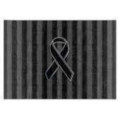 Planche À Découper Élégant Noir Sensibilisation au Ruban Bande Vertic (Devant)