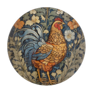Planche À Découper Élégant poulet William Morris Inspiré Floral