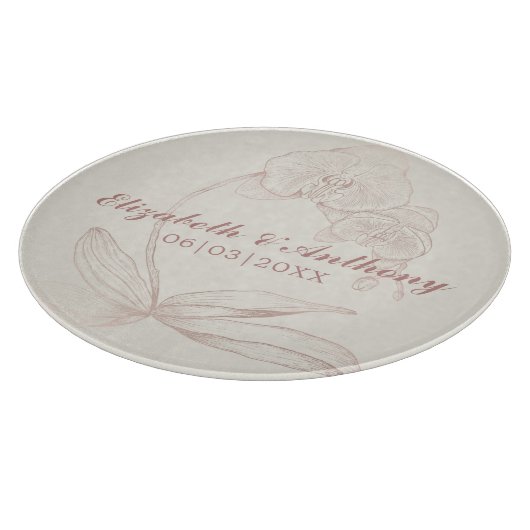 Planche À Découper Élégant premier Noël nouveau Monogramme Coupe (Coin)