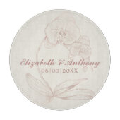 Planche À Découper Élégant premier Noël nouveau Monogramme Coupe (Devant)