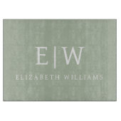 Planche À Découper Élégant professionnel simple Monogramme minimalist (Devant)