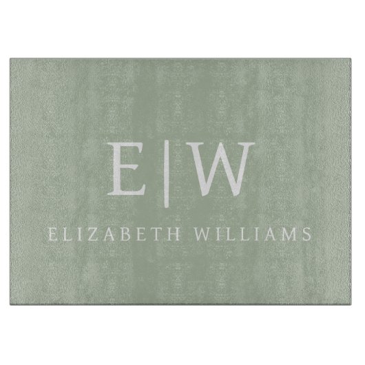 Planche À Découper Élégant professionnel simple Monogramme minimalist (Devant)