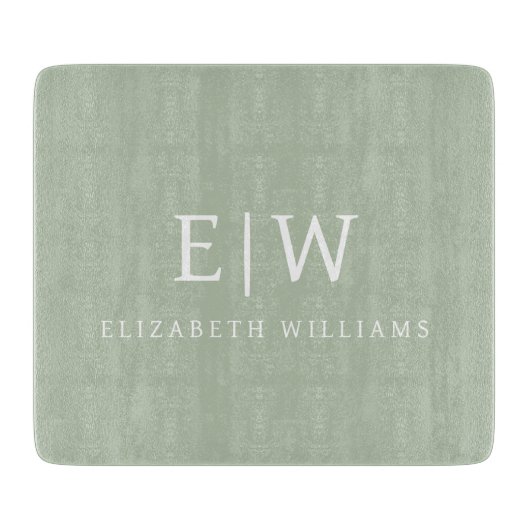 Planche À Découper Élégant professionnel simple Monogramme minimalist (Devant)