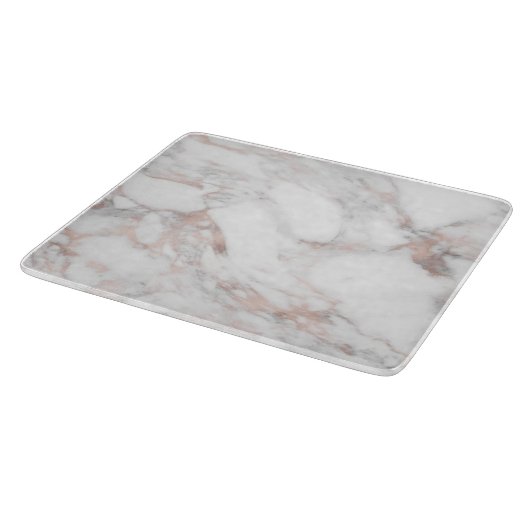 Planche À Découper Elégant Rose Marbre blanc Or Modèle tendance (Coin)