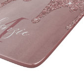 Planche À Découper Élégant Rose Parties scintillant or  Monogramme (Coin)