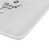 Planche À Découper Élégant Script Merci Monogramme Mariage Faveur (Coin)