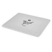 Planche À Découper Élégant Script Merci Monogramme Mariage Faveur (Coin)