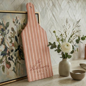 Planche À Découper Elegant Stripe Script Typography Family Name 