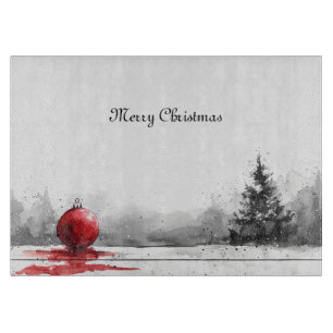 Planche À Découper Élégant tableau de coupe de Noël de l'ornement rou