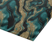 Planche À Découper Élégant Turquoise et Parties scintillant or Motif  (Coin)