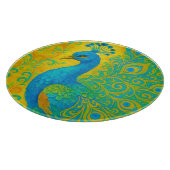 Planche À Découper Elégant Turquoise Peacock Bird Décoratif (Coin)