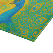 Planche À Découper Elégant Turquoise Peacock Bird Décoratif (Coin)